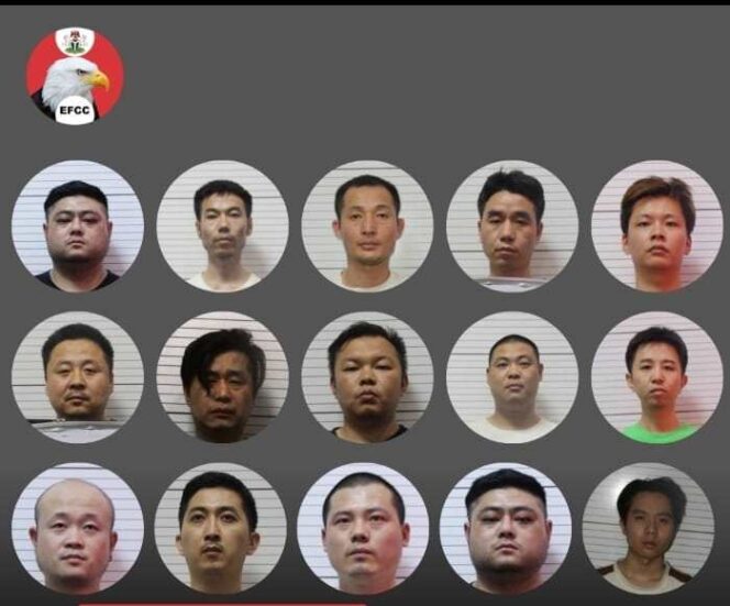EFCC Reveals 15 Chinese Nationals Jailed in Lagos for Cyberterrorism, Internet Fraud
