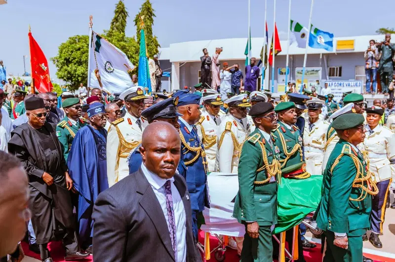 Buhari Laid to Rest in Daura with Tinubu, Other Dignitaries Around to Pay their Respects