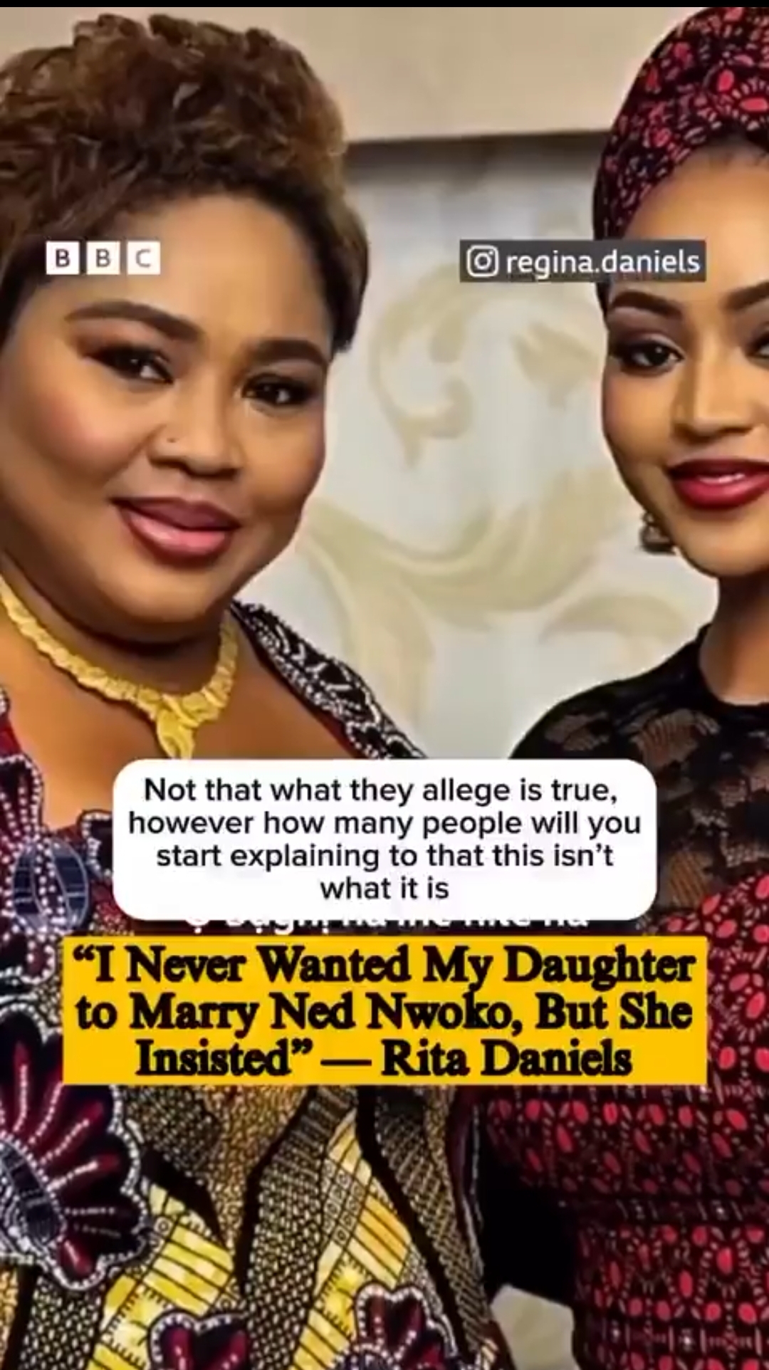 (Video): Regina Daniels Met Ned Nwoko on Her Own — Mother Breaks Silence