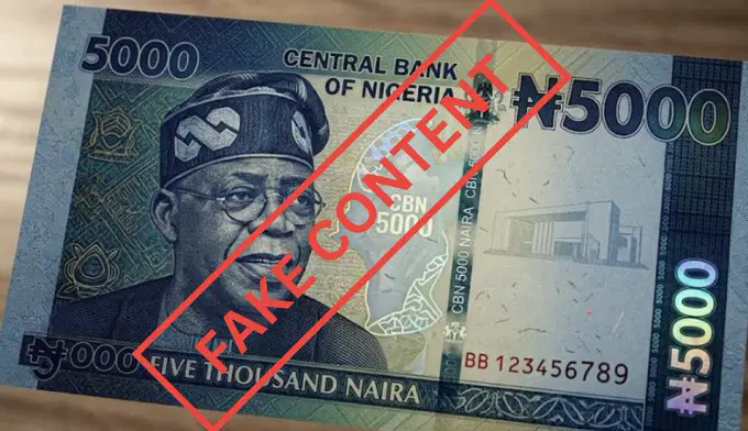 ‘Fake’ — CBN debunks trending ₦5,000 note with Tinubu’s face