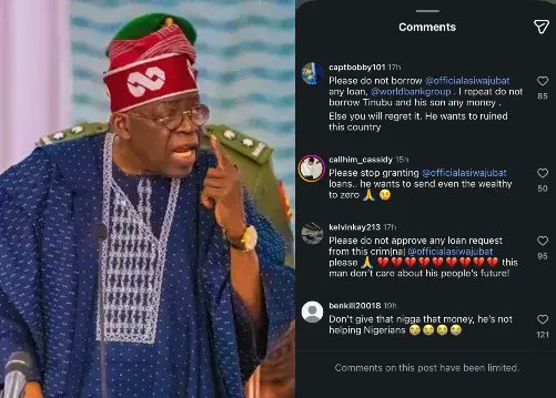 World Bank Restricts Instagram Comments Amid Nigerians’ Protest of Tinubu’s Loans