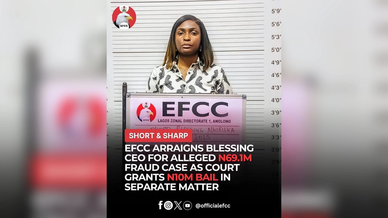 EFCC Arraigns Blessing CEO Over Alleged N69.15m Fraud in Lagos