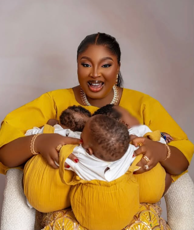 “They Said One, But God Said Three”: Mo Bimpe Celebrates Triplets Ahead Of Grand Thanksgiving