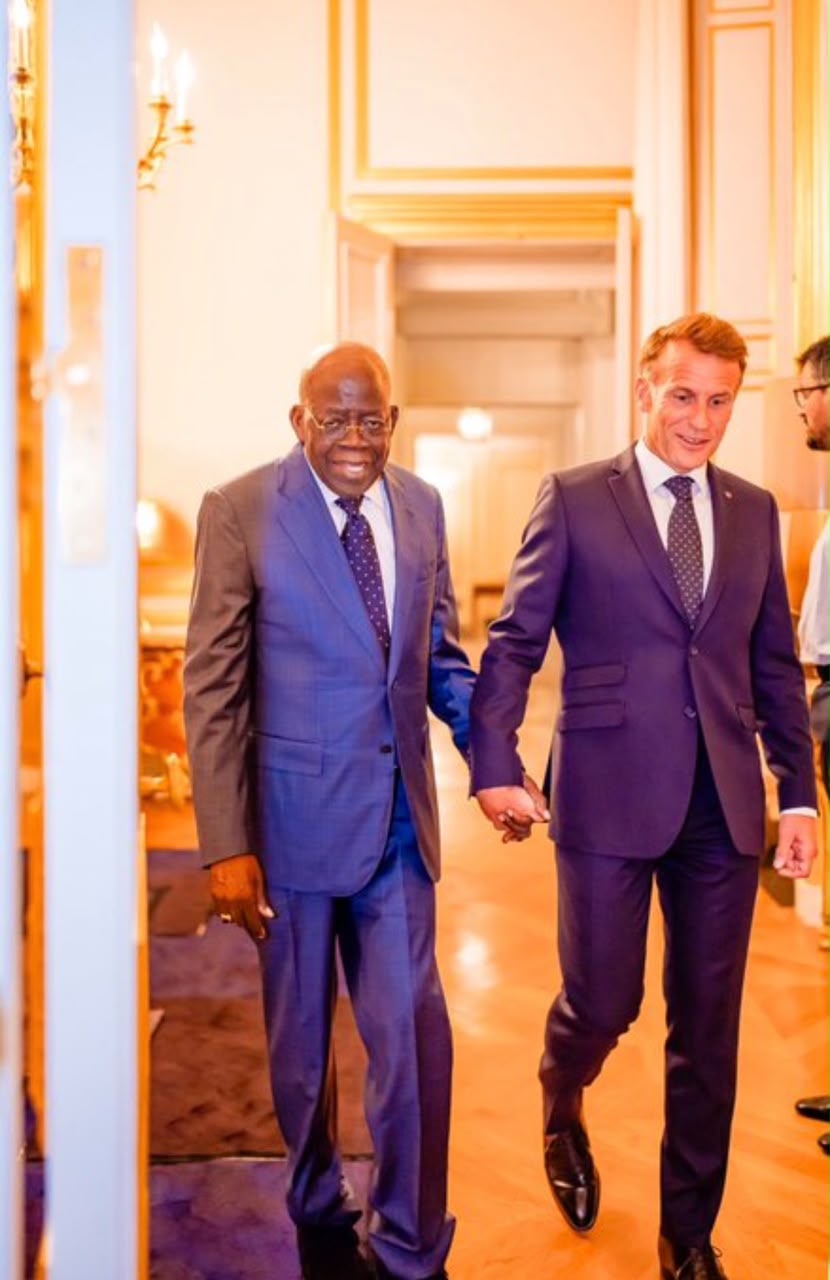 Tinubu holds high-profile dinner with Macron in Paris (PHOTOS)