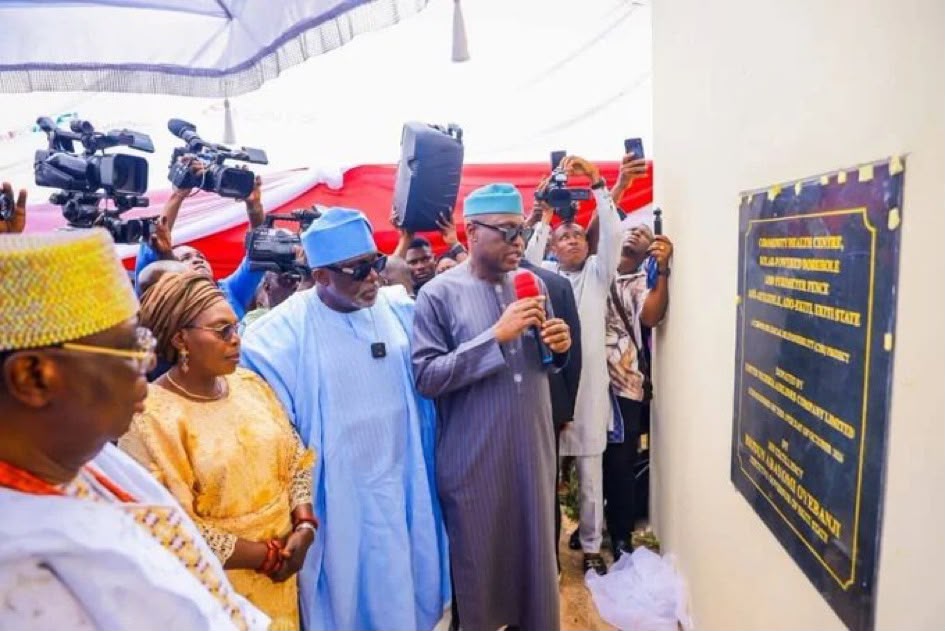 Oyebanji Commissions Airline Boss’s Health Centre, Solar Borehole Donation in Ekiti